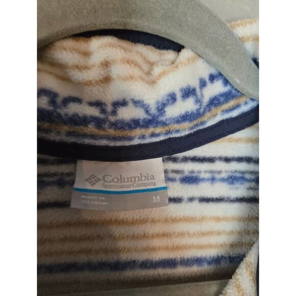 Columbia Women's Mountain Side Aztec Striped Fleece Sweater Size Medium - Picture 4 of 9